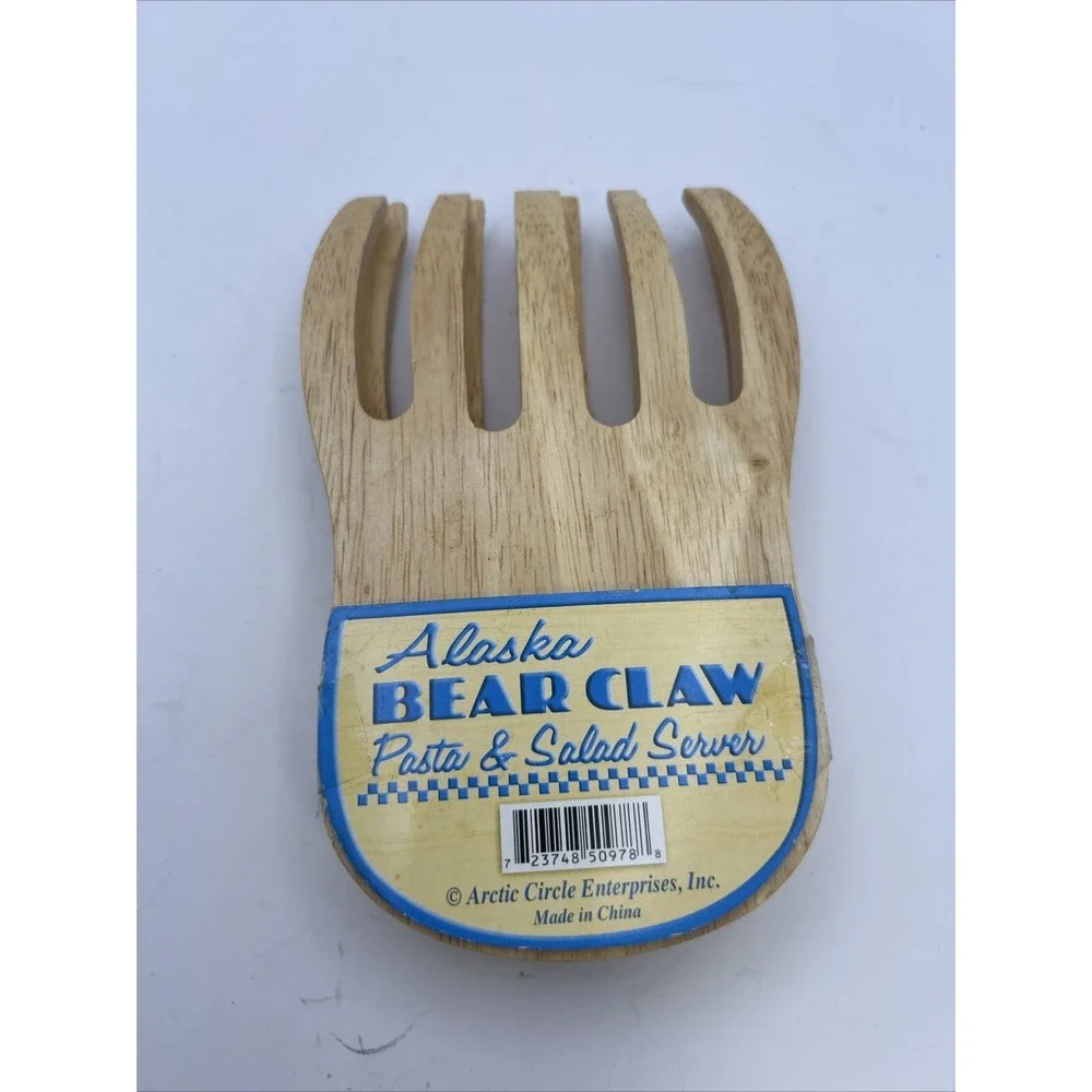 Salad and Pasta Server Set Bear Paw Alaska Souvenir
